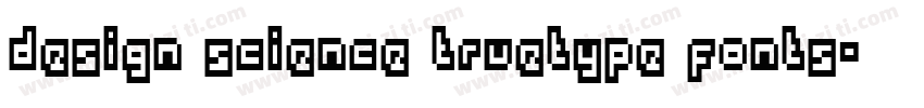 design science truetype fonts字体转换